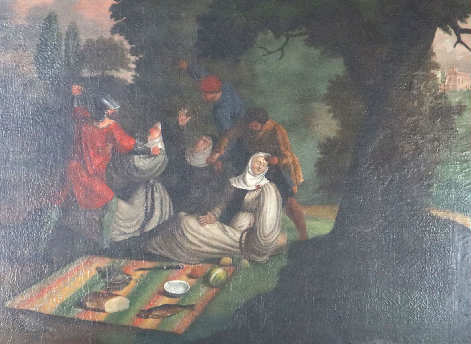 Bild, 1827, in der Kapelle der drei Jungfrauen in Caëstre