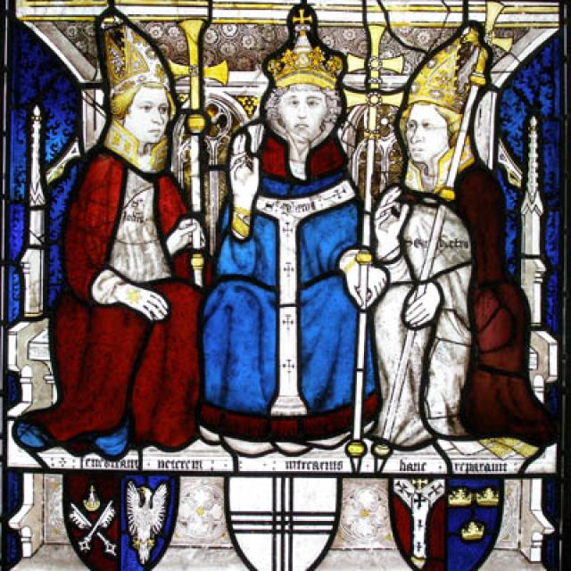 Glasfenster: Egbert (Mitte), in der Kathedrale in York