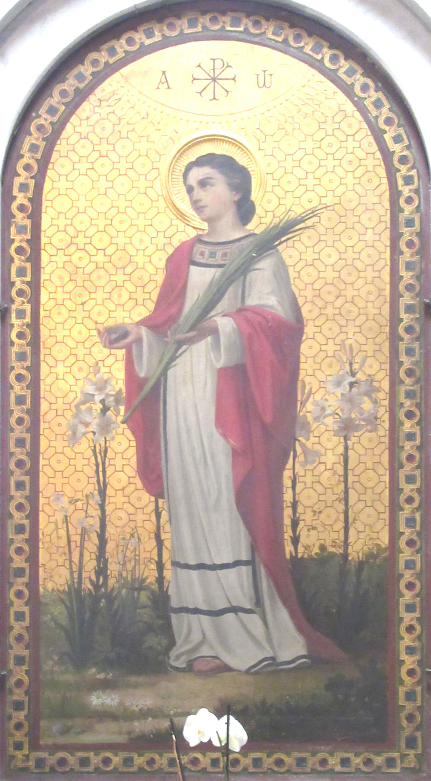 Altarbild in der Kirche Sant'Agnese fuori le mura in Rom