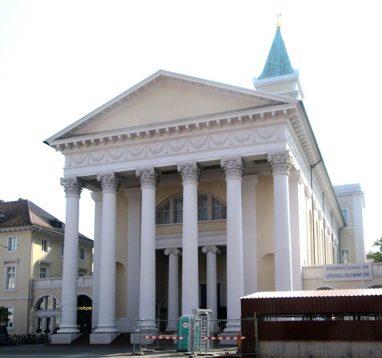 Stadtkirche in Karlsruhe, erbaut 1807 bis 1816