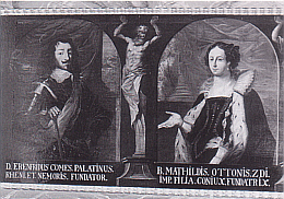 Gemälde in der Sakristei der ehemaligen Abteikirche St. Nikolaus in Brauweiler: Das Stifterpaar Erenfried und Mathilde
