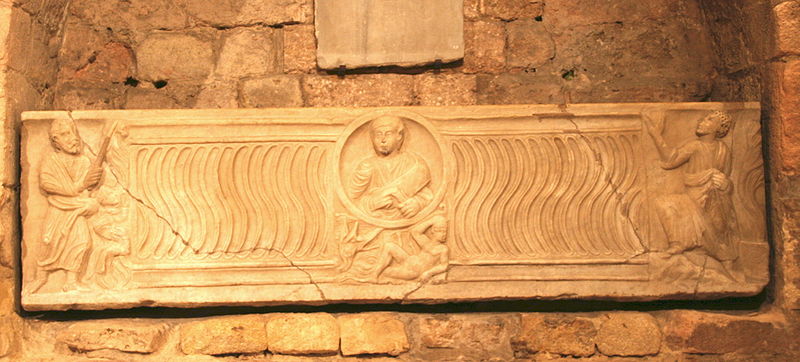 Eusebias Sarkophag in der Abtei Saint-Victor in Marseille