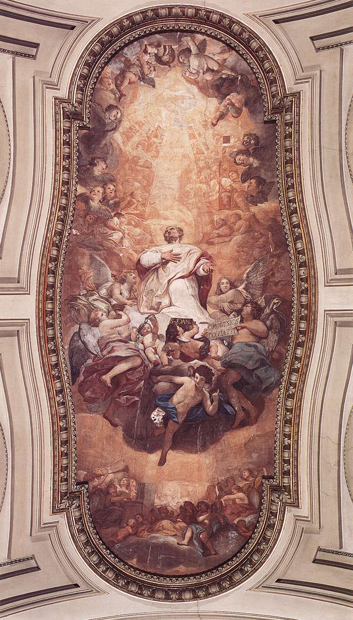 Anton Raphael Mengs: Die Verherrlichung des Eusebius, Fresko, 1757, in der Chiesa di Sant'Eusebio in Rom