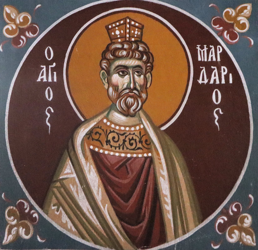Fresko: Mardarius, in der Metropolitankirche in Arta in Griechenland