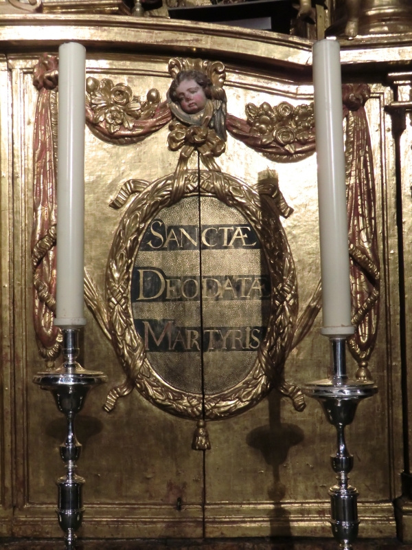 Deodatas Reliquien in der Kathedrale in Pamplona