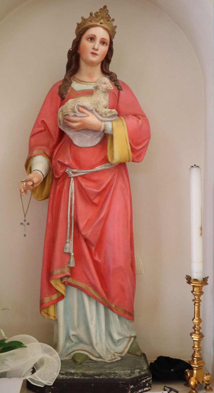 Statue in der Kirche Santi Cosma e Damiano im Ortsteil San Cosma von Monselice bei Venedig