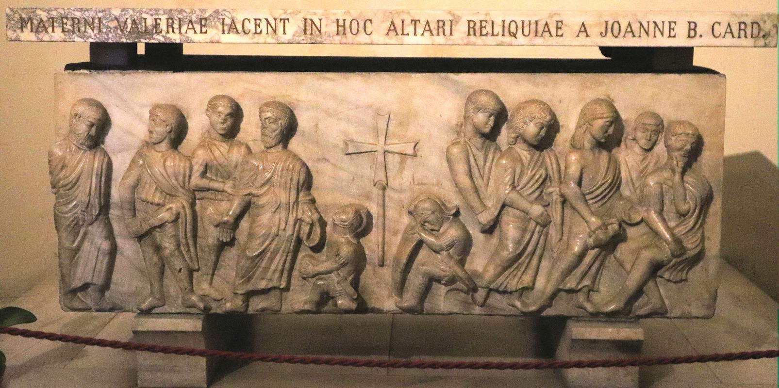 Sarkophag von Felix und Nabor, 4. Jahrhundert, in der Schatzkammer der Kirche Sant'Ambrogio in Mailand