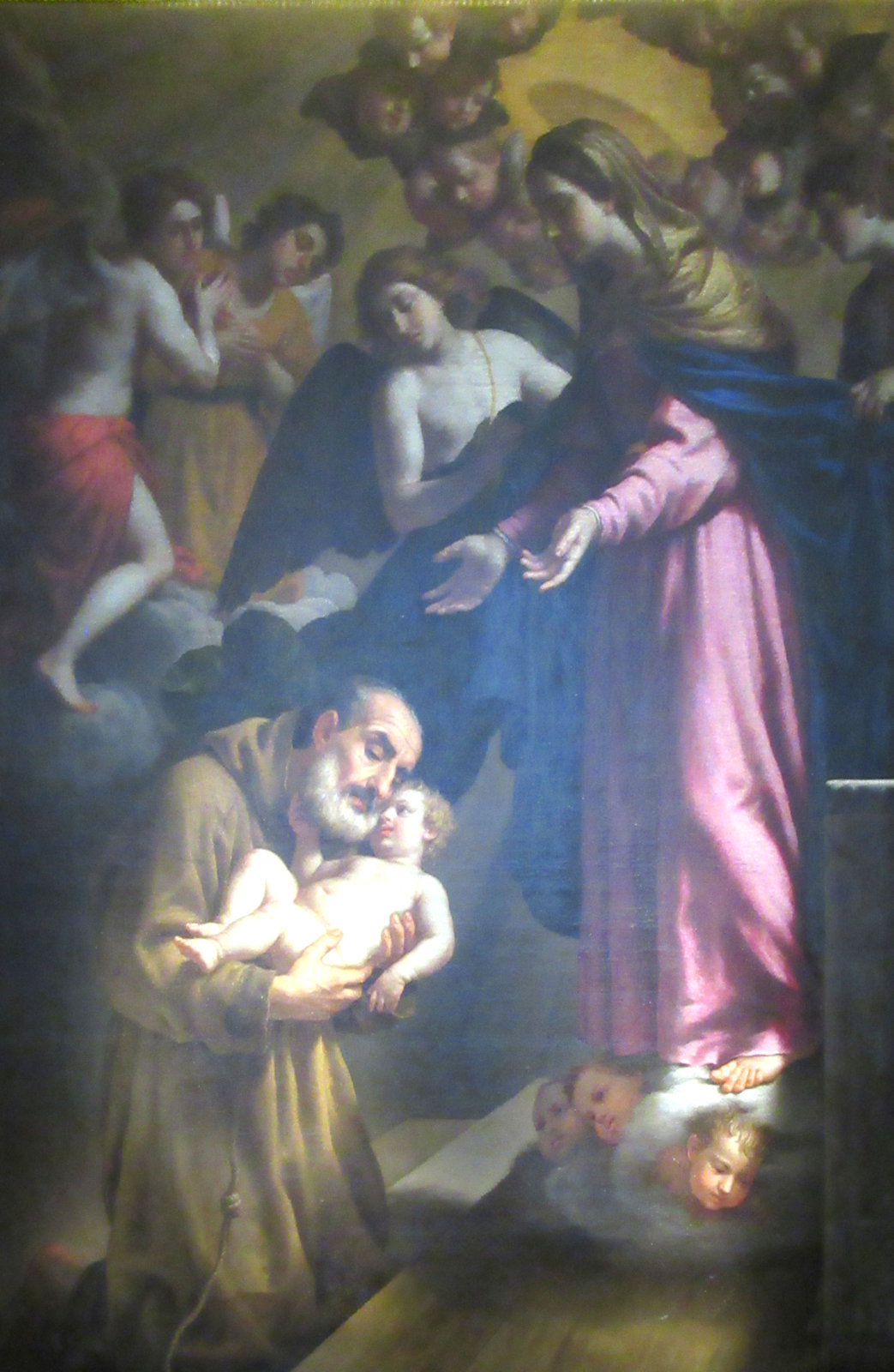 Alessandro Turchi, Maria überreicht Felix das Jesuskind, 1635, in der Kapuzinerkirche S. Maria della Concezione in Rom