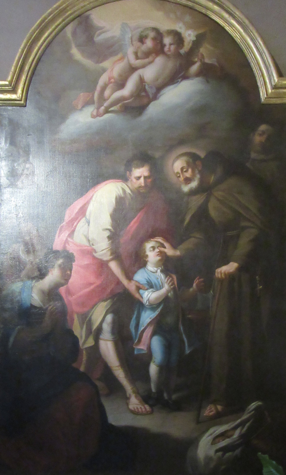 Luigi von Crema: Felix heilt ein blindes Kind, vor 1816, in der Kirche Santa Maria della Concezione in Rom
