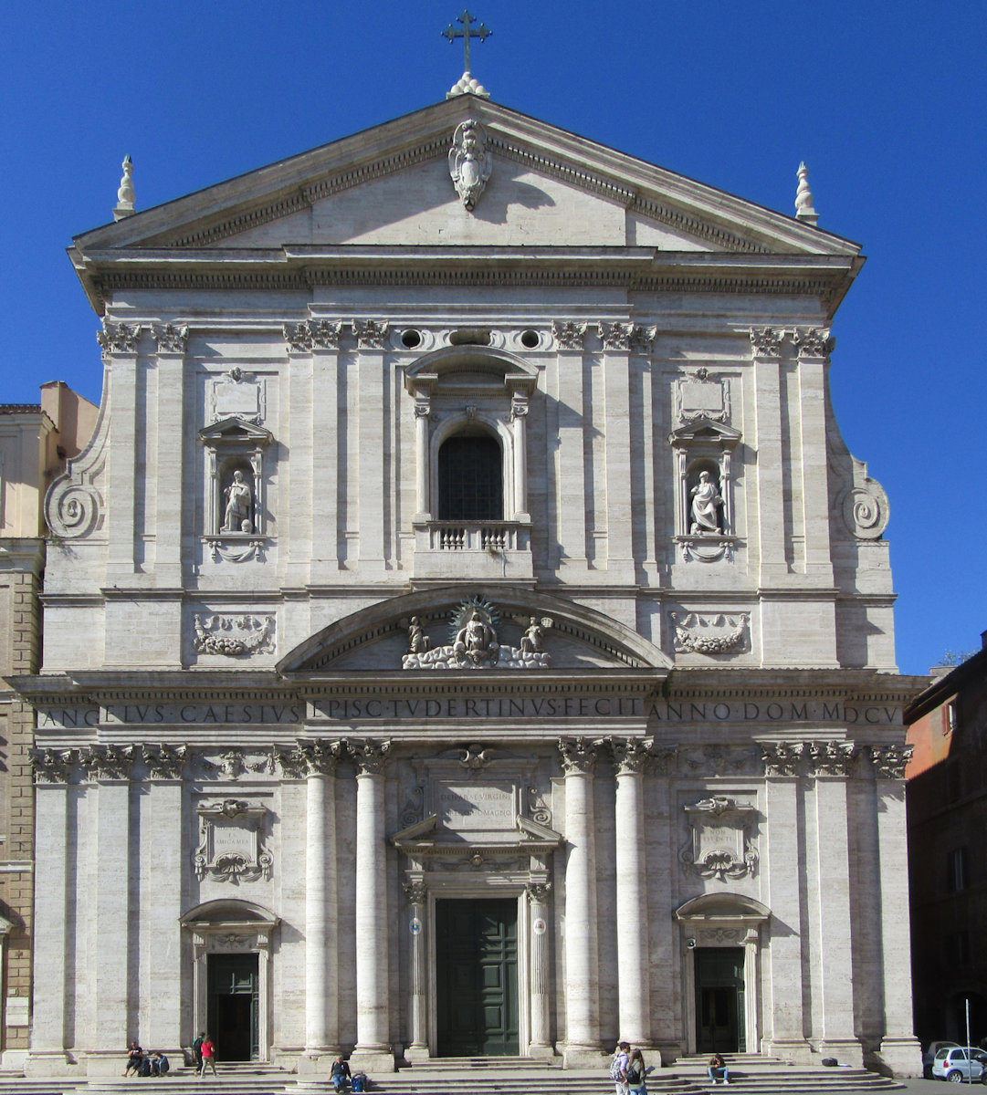 Kirche Santa Maria in Vallicella in Rom, links davon war das Gebäude des Oratoriums