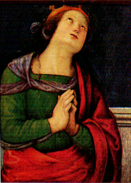 Pietro Perugino: Falvia, 1495 - 98, in der Pinakothek im Vatikan