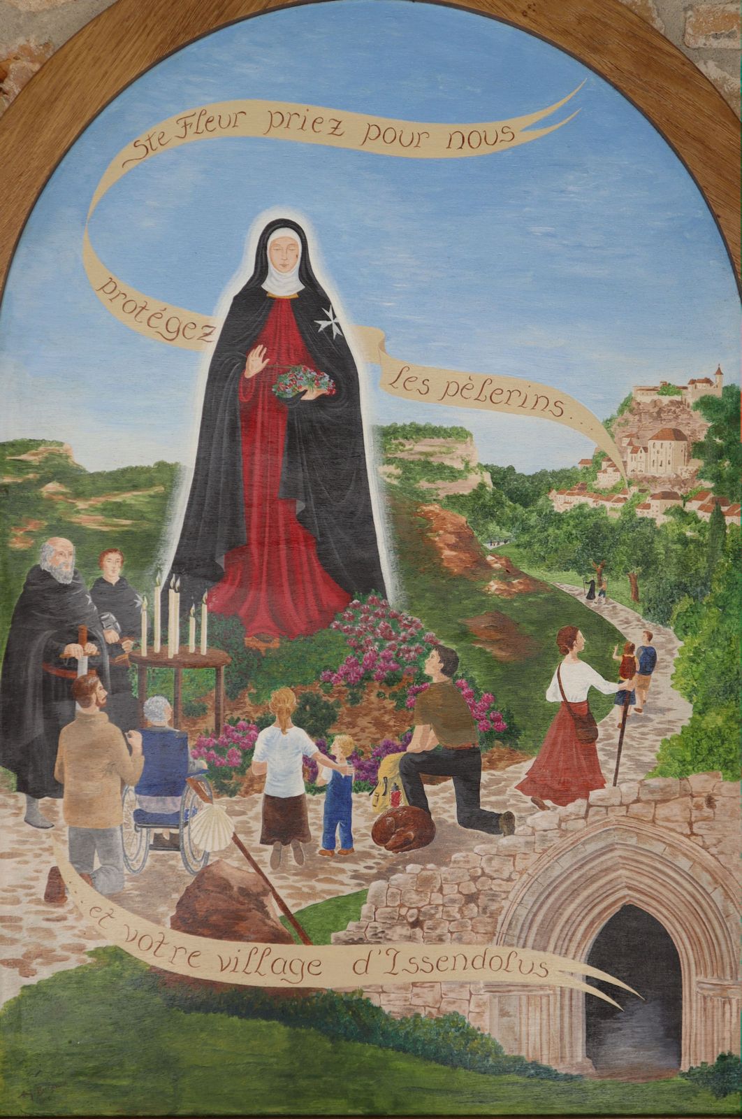 Bild vor der Pfarrkirche in Issendolus