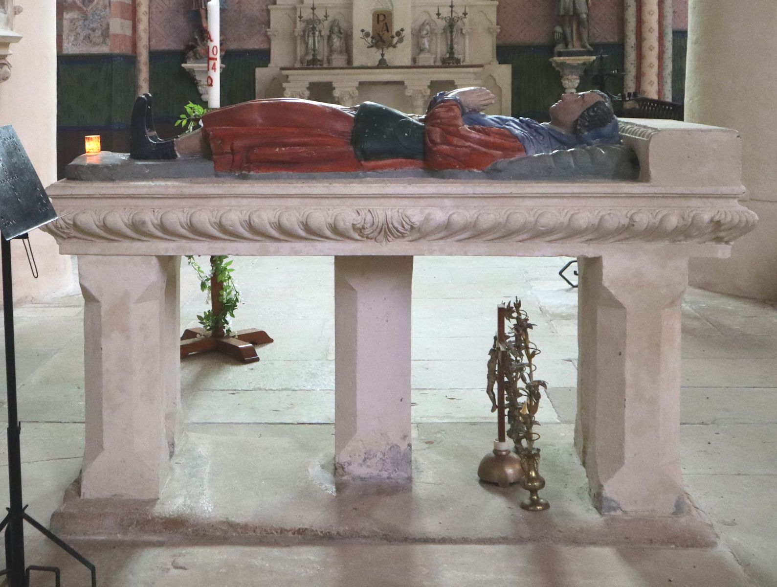 Florentinus' Hochgrab, um 1580, in der Pfarrkirche in Bonnet