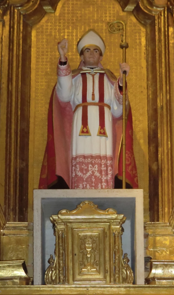 Statue in der Kapelle der Kathedrale in Barbastro, in der seine Gebeine liegen