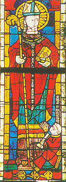 Glasfenster, um 1390, in der Stiftskirche St. Florentius in Niederhaslach