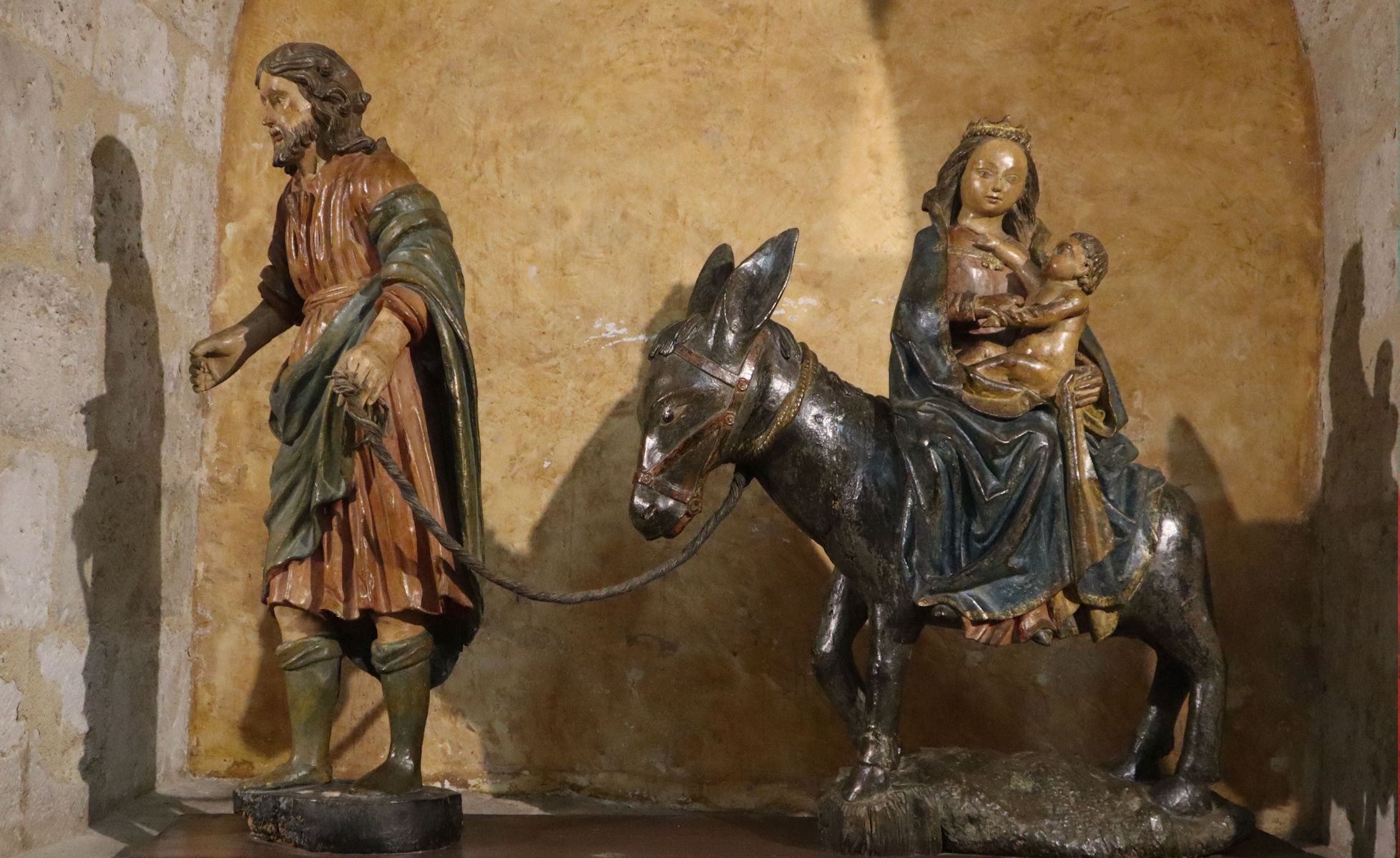 Holzfigur, 15. Jahrhundert, in der Kirche des ehemaligen Klosters Saint-Pierre in Moissac bei Tolulouse