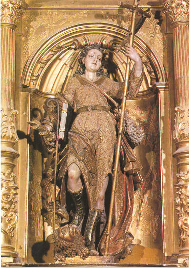 Statue in der Kirche von Bañares