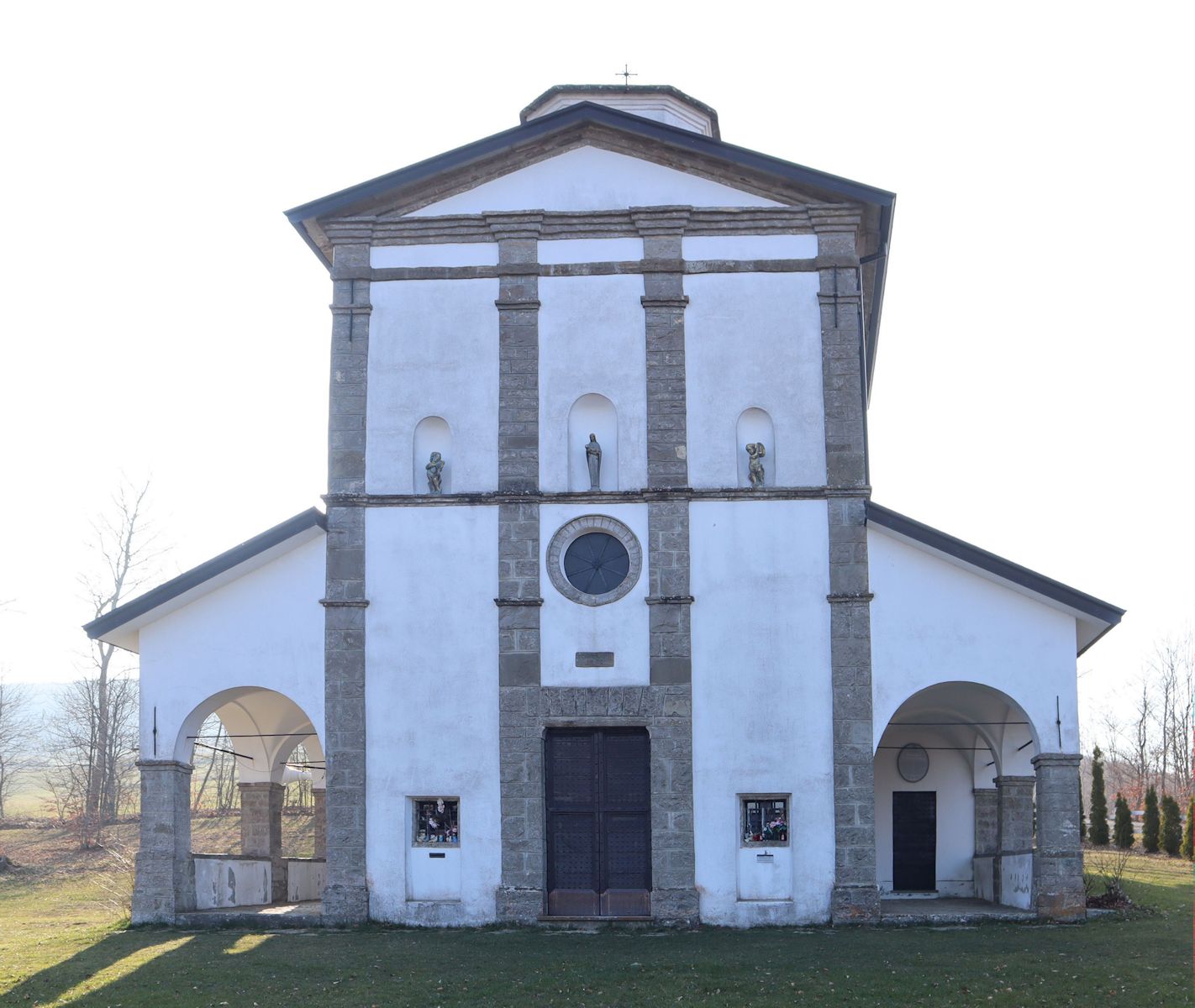 Sanktuarium von Santa Franca, erbaut im 19.Jahrhundert an der Stelle des ehemaligen Kloster Santa Maria di Montelana; Montelana war früher die Bezeichnung des Berges, auf dem das Kloster stand