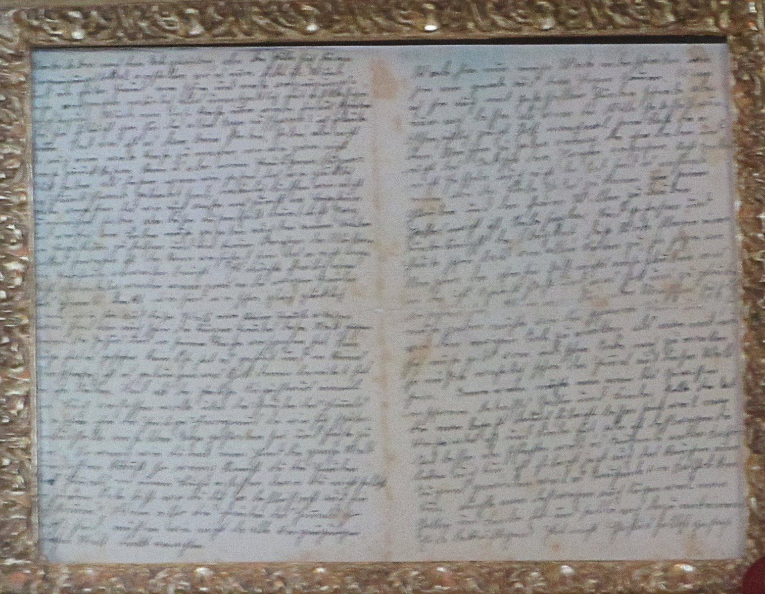 Brief von Franz Jägerstätter, geschrieben kurz vor seiner Enthauptung im Konzentrationslager in Brandenburg an der Havel, in der Kirche San Bartolomeo all'isola in Rom