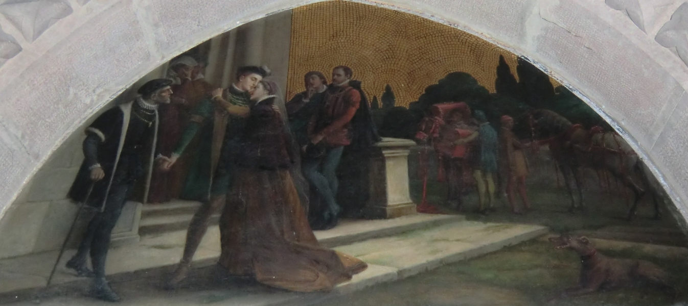 Franz bei der Abreise, in der Kirche an der Burg Javier