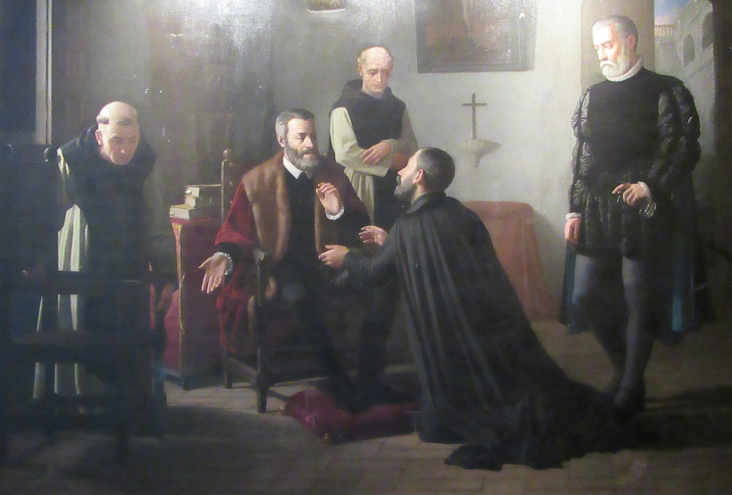 Carlos María Esquivel: Franz vor Kaiser Karl V., 1862, in der Kathedrale in Segovia