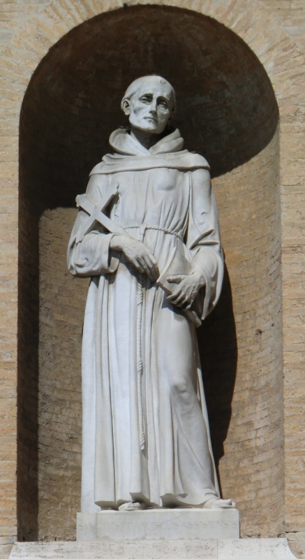 Franziskus-Statue, 1926, an der Basilika Santa Maria degli Angeli
