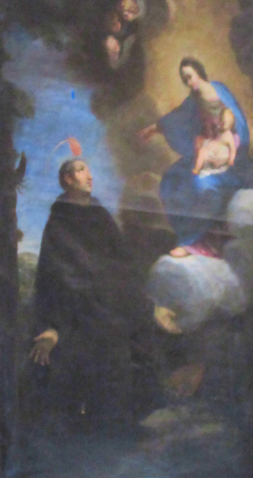 Altarbild: Franziskus vor Maria, in der Kirche San Marcello al Corso in Rom