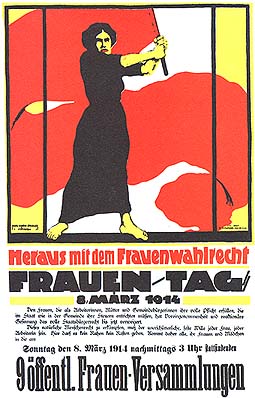 Plakat zum Frauentag 1914