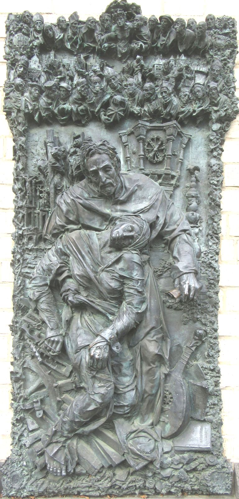 Bert Gerresheim: Epitaph, 1991, an der Stiftskirche in Kaiserswerth