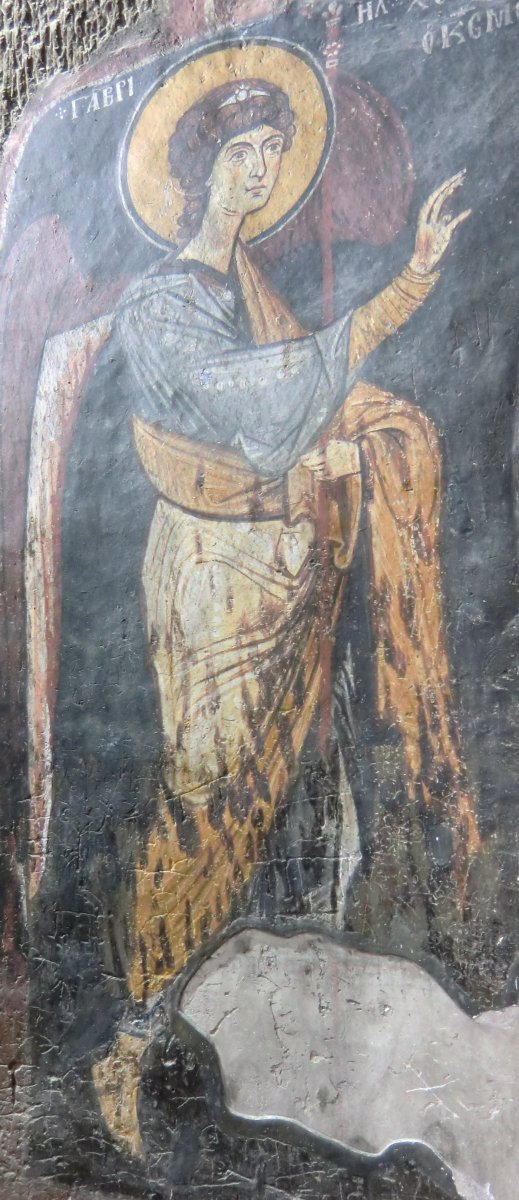 Gabriel verkündet an Maria, 11. Jahrhundert, in der Kirche des Klosters in Gümüsler bei Niğde