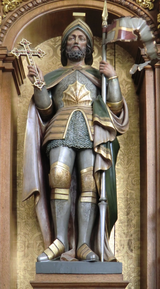 Moriz Schlachter: Estátua no altar do Gangolf, 1891, na igreja paroquial de St. Gangolf em Wolpertswende, perto de Ravensburg