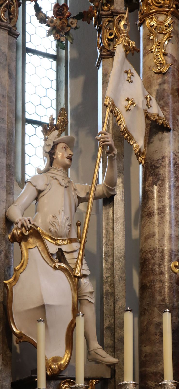 Bildhauerfamilie Mutschele: Statue, um 1766, am Hochaltar der Pfarrkirche St. Gangolf in Bamberg