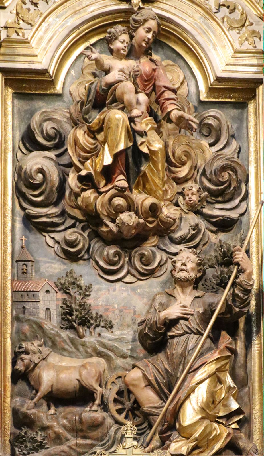 Altarrelief, 1714, in der Pfarrkirche in Prades bei Perpignan