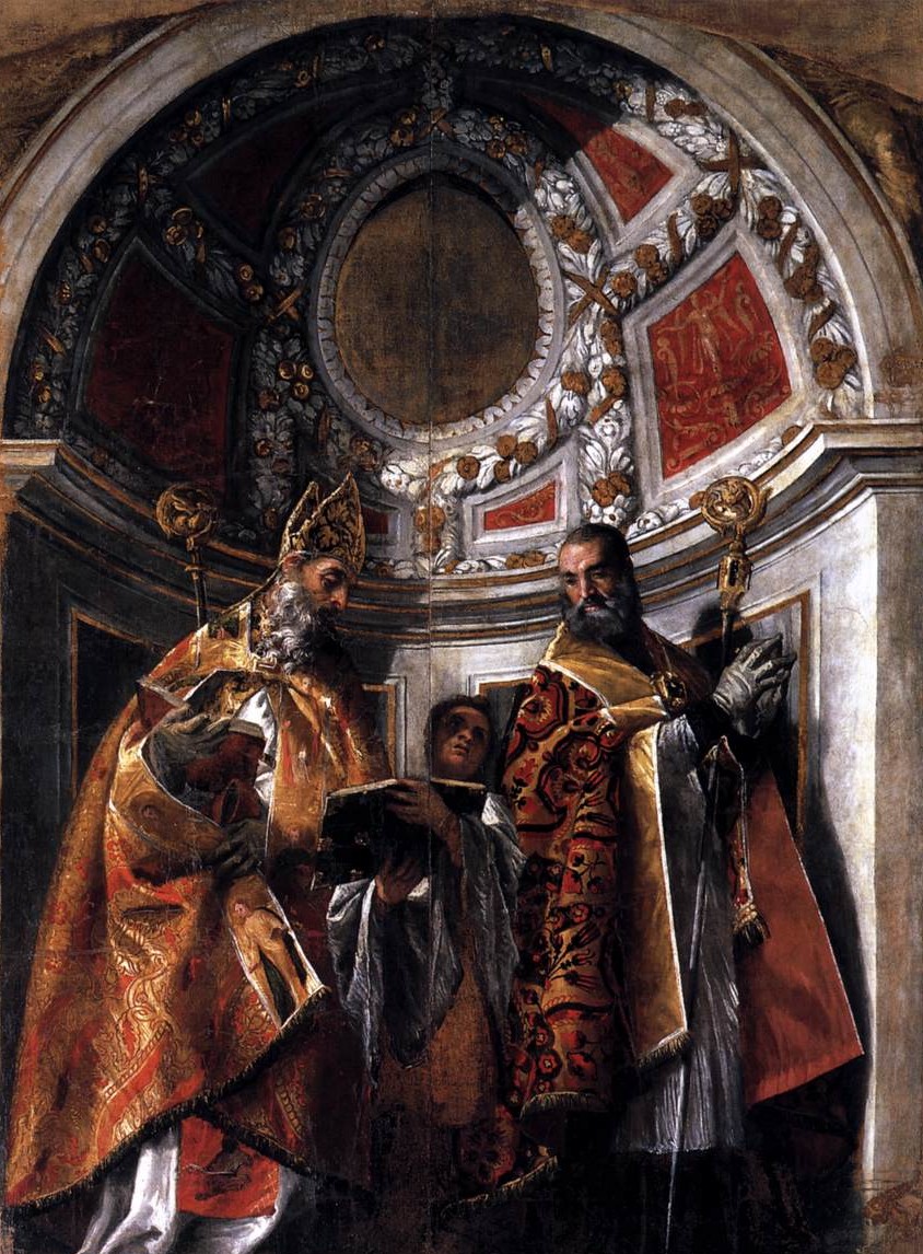 Simone Martini: Geminianus (links) und Severus von Ravenna, um 1560, in der Galleria Estense in Modena