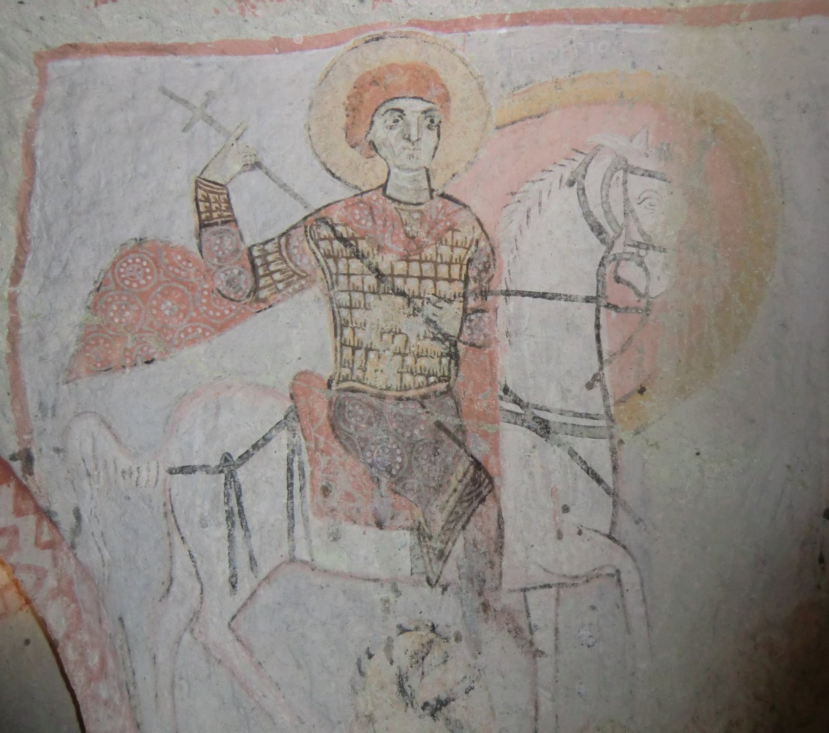 Fresko in der Basilius geweihten Kapelle im Kirchental in Göreme