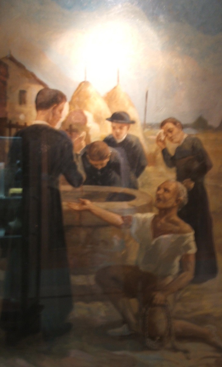 Bild vom „Wasserwunder” in Manfredonia, im Museum des Santuario in Materdomini
