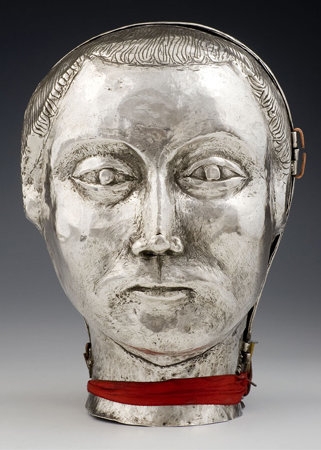 Kopfreliquiar, 16. Jahrhundert, im Museum der Kathedrale in Caltagirone