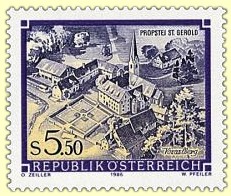 österreichische Briefmarke von 1986