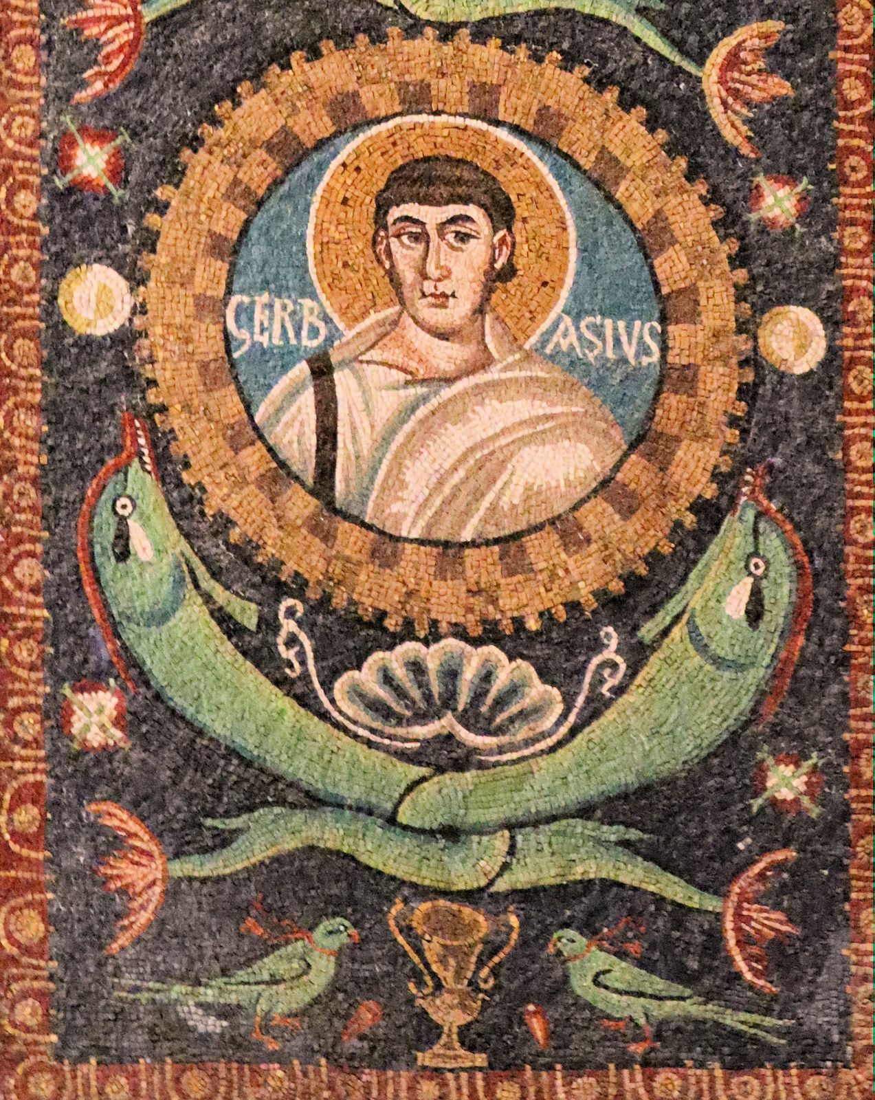 Mosaik, 6. Jahrhundert, in der Kirche San Vitale in Ravenna