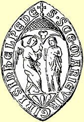 Wappen des Zisterzienserinnenklosters Helpede/Helfta aus dem 13. Jahrhundert