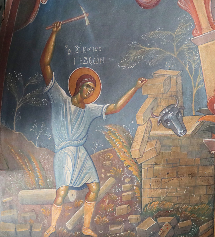 Fresko im Kloster in Penteli bei Athen
