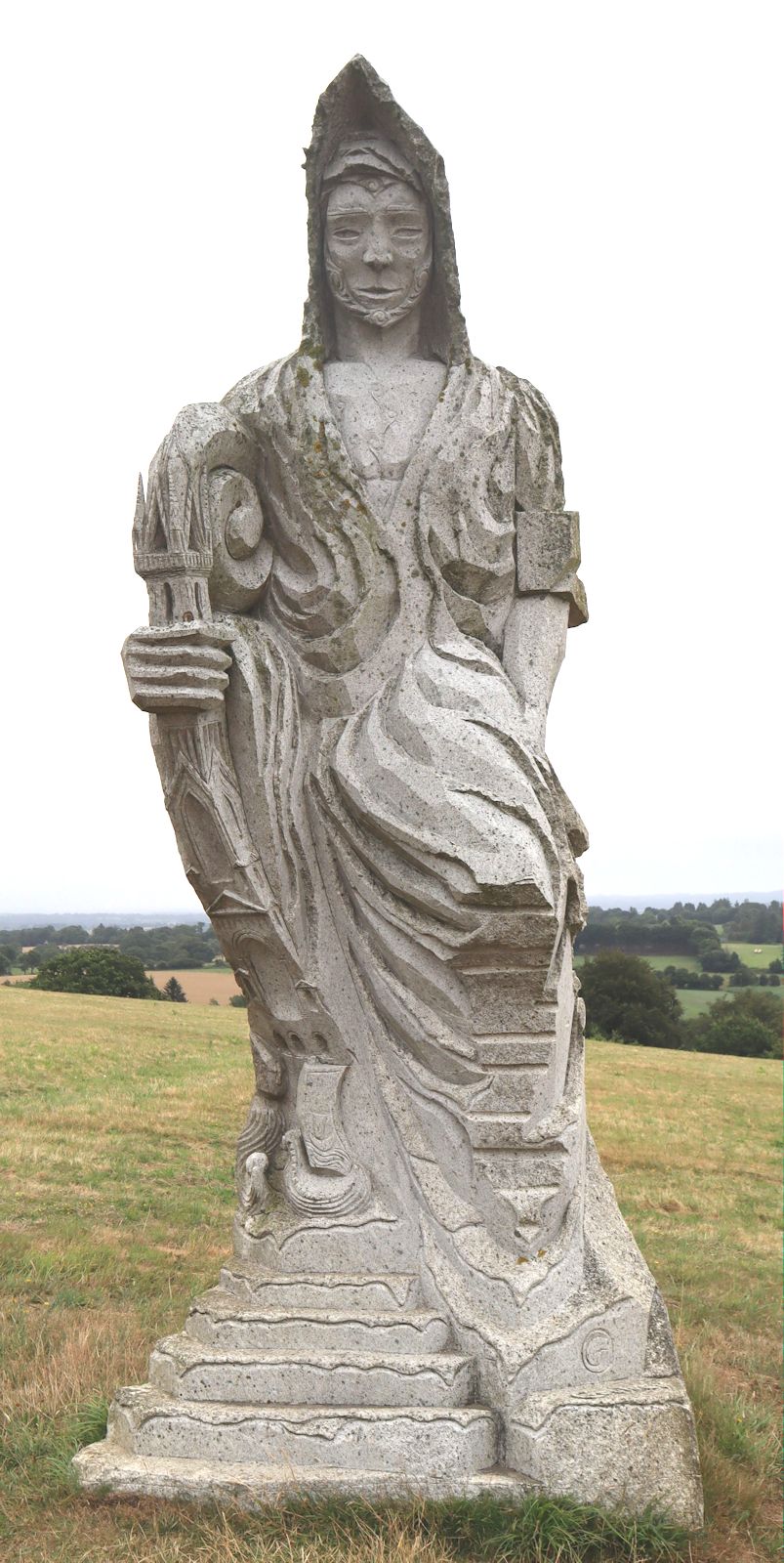 Goulven Jaouen: Statue, 2018, im „Vallée des Saints” nahe Carnoët bei Saint-Brieuc
