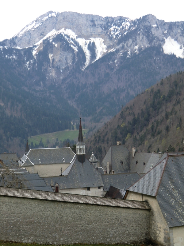 Blick ins Kloster vom Hügel oberhalb