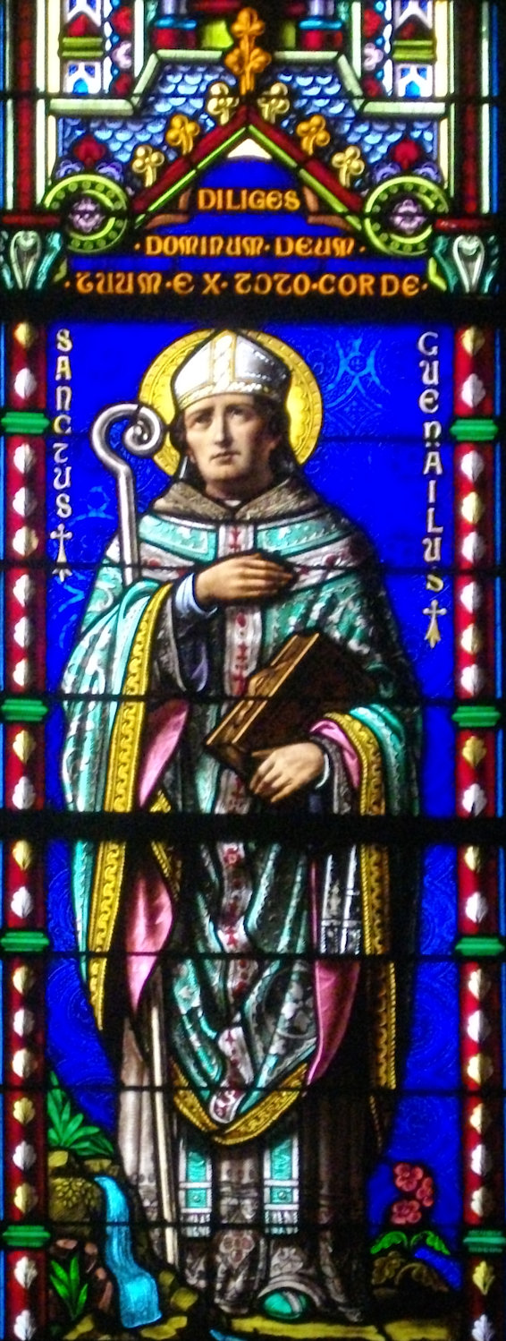 Glasfenster, 1878, in der Kathedrale in Vannes