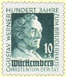 Briefmarke der Post von Württemberg-Hohenzollern, 1949