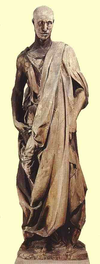 Donatello: Marmorstatue für die Kathedrale, 1427 - 36, heute im Museo dell'Opera del Duomo, in Florenz
