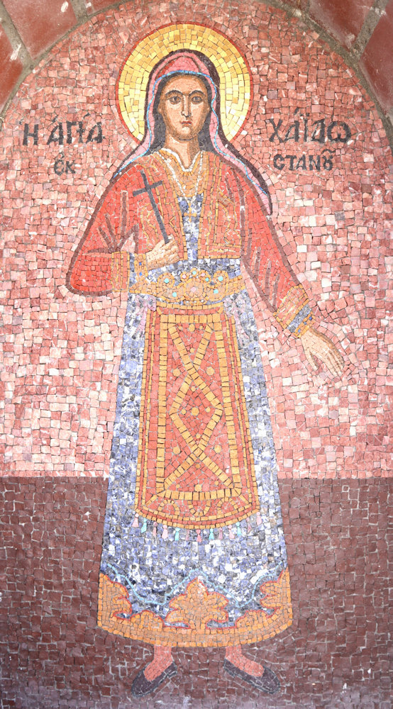 Mosaik an der Haido-Kapelle in Stanos