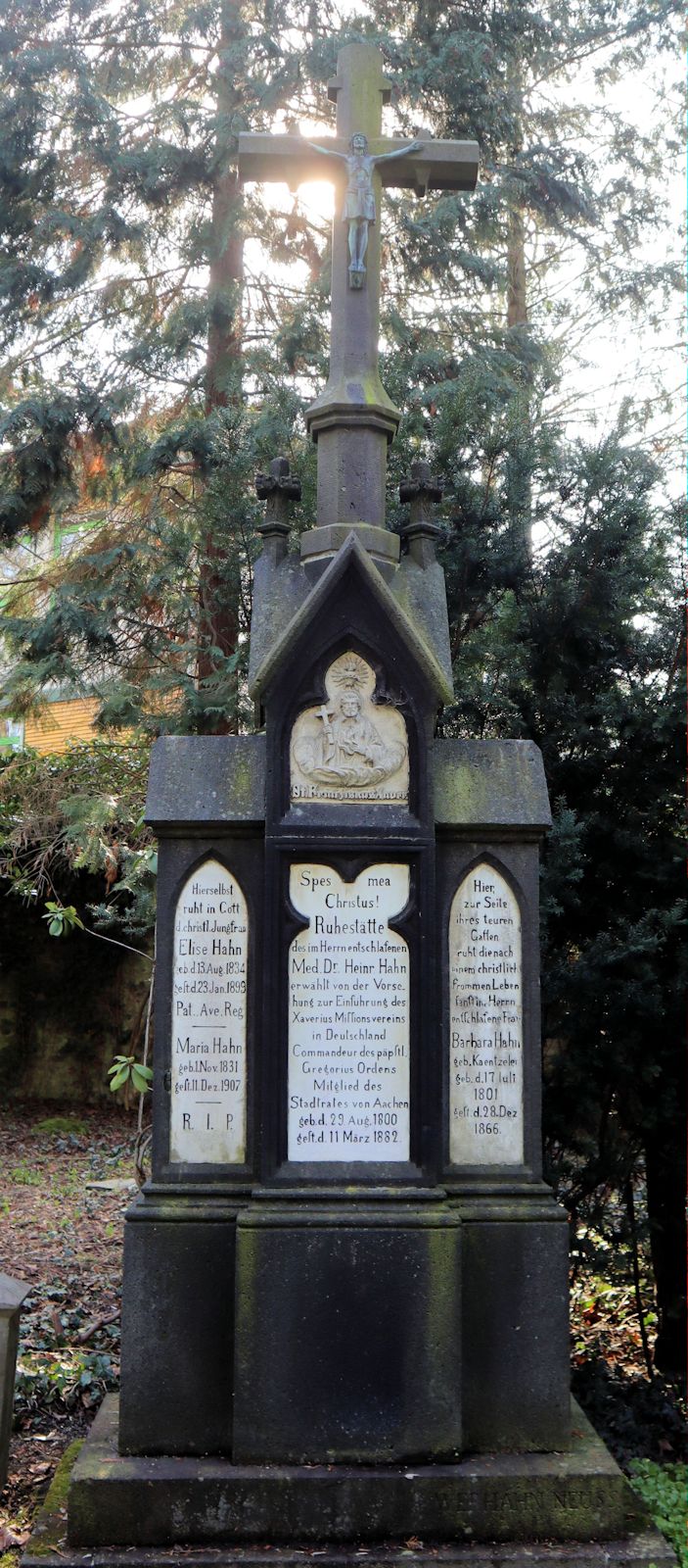 Heinrich Hahns Grab auf dem Ostfriedhof in Aachen