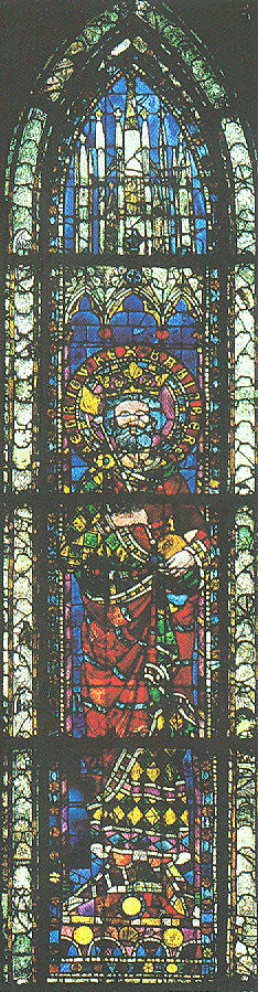 Glasfenster, um, 1258, im Münster in Straßburg