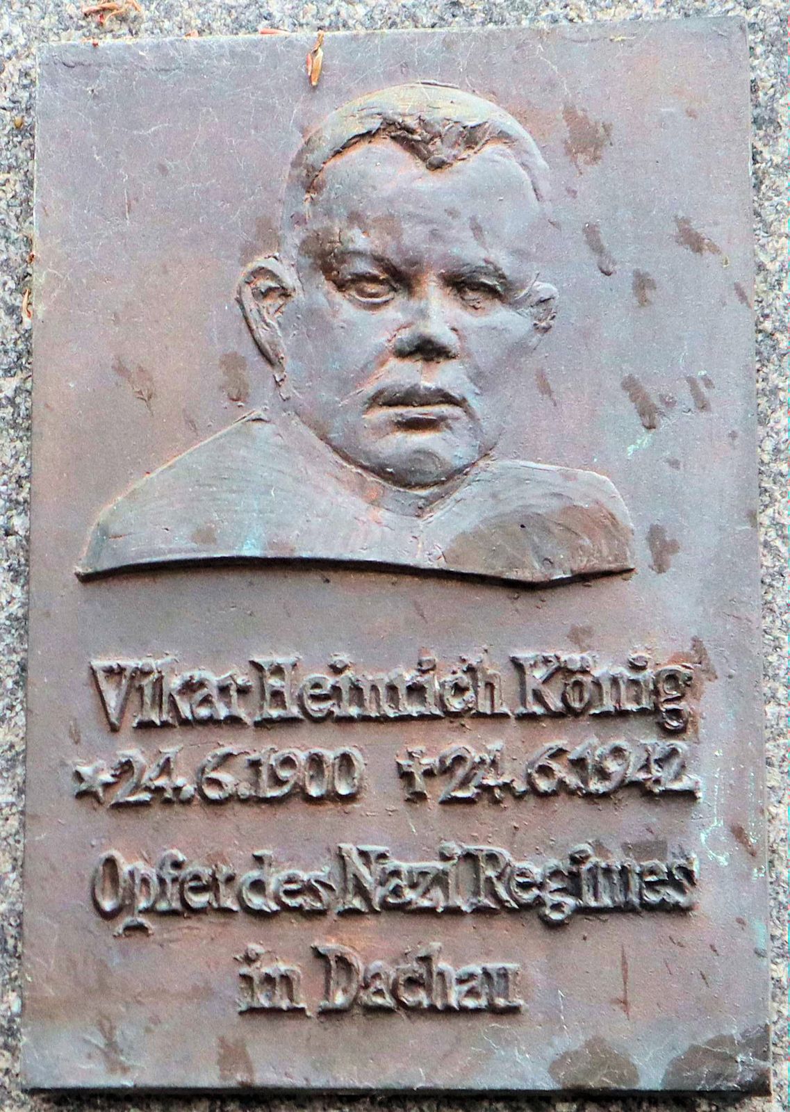 Gedenkplatte am nach Heinrich König benannten Gemeindehaus in Hagen-Emst